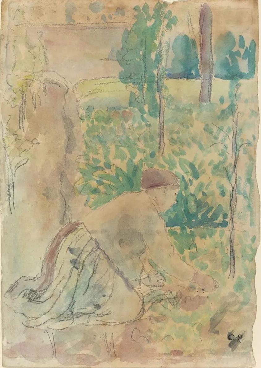 Woman Working in a Garden