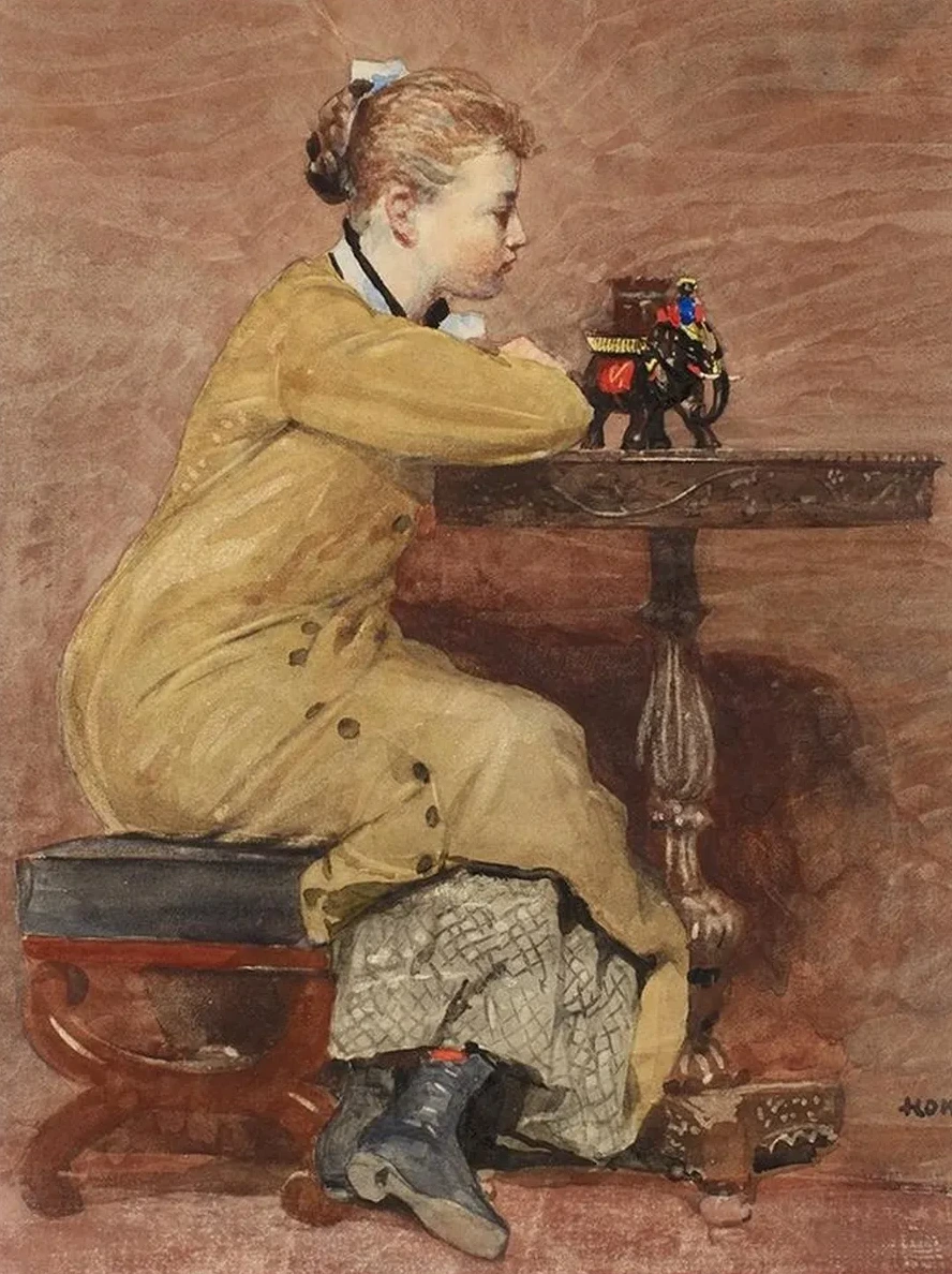 Woman and Elephant