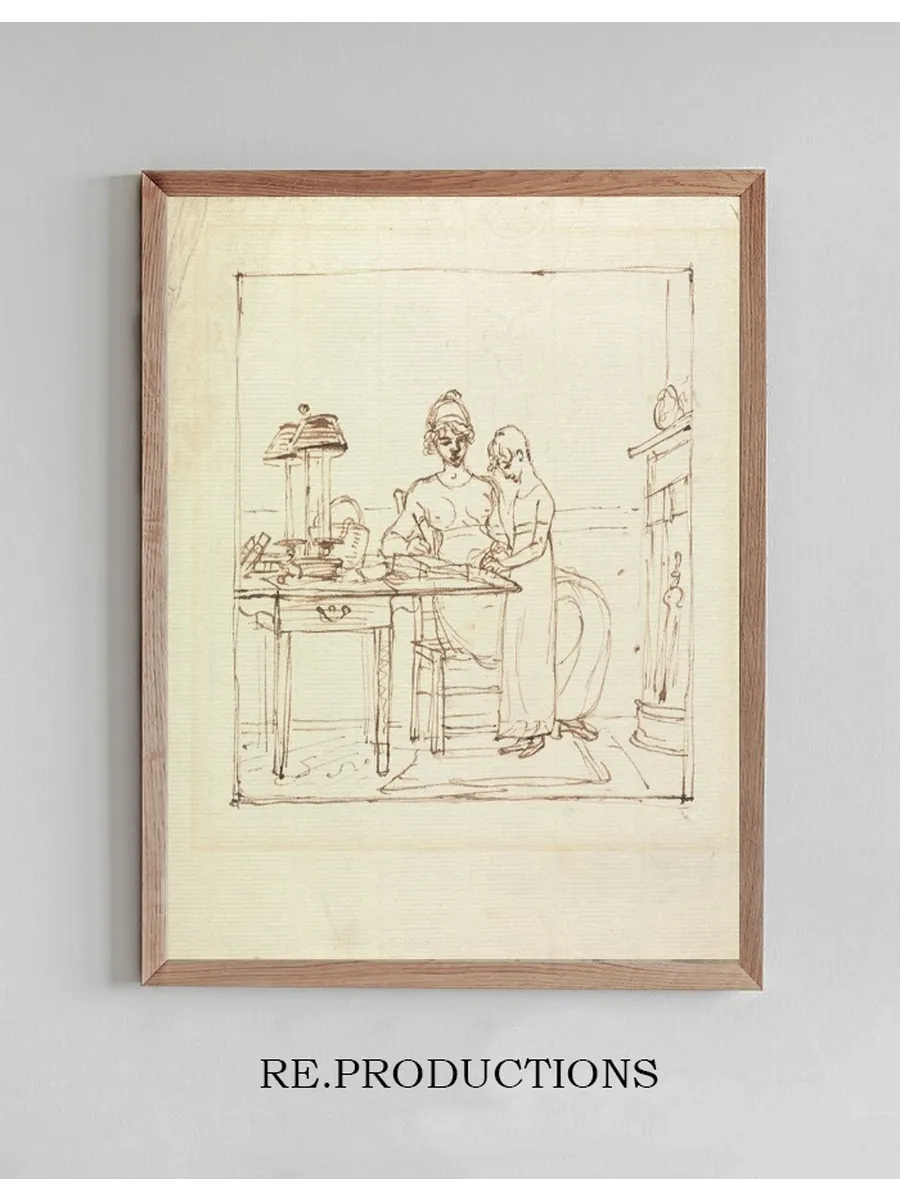 Woman and Girl at a Writing Desk