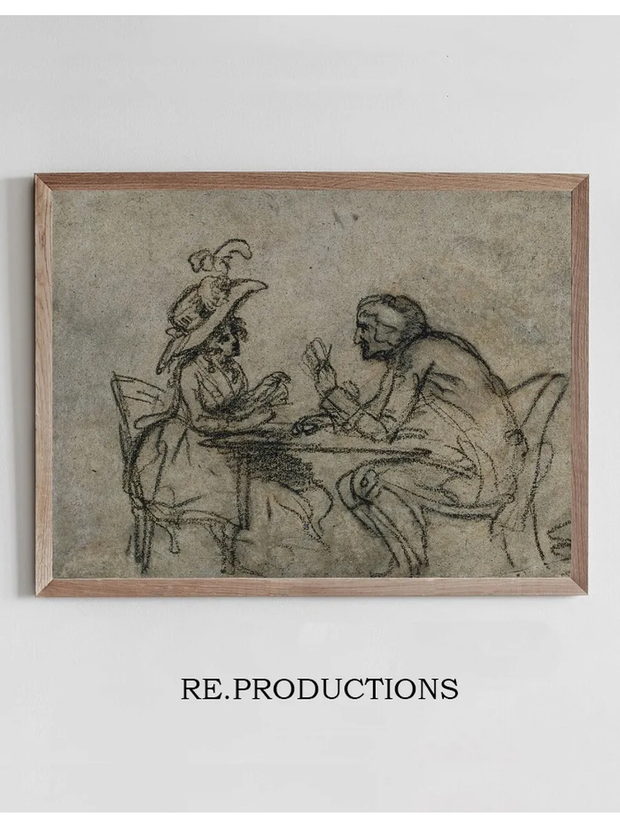 Woman and Man Playing Cards