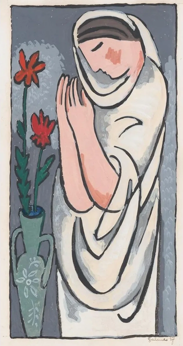 Woman and Flower