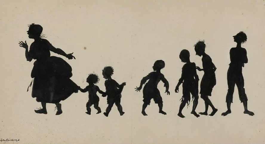 Woman and Six Children