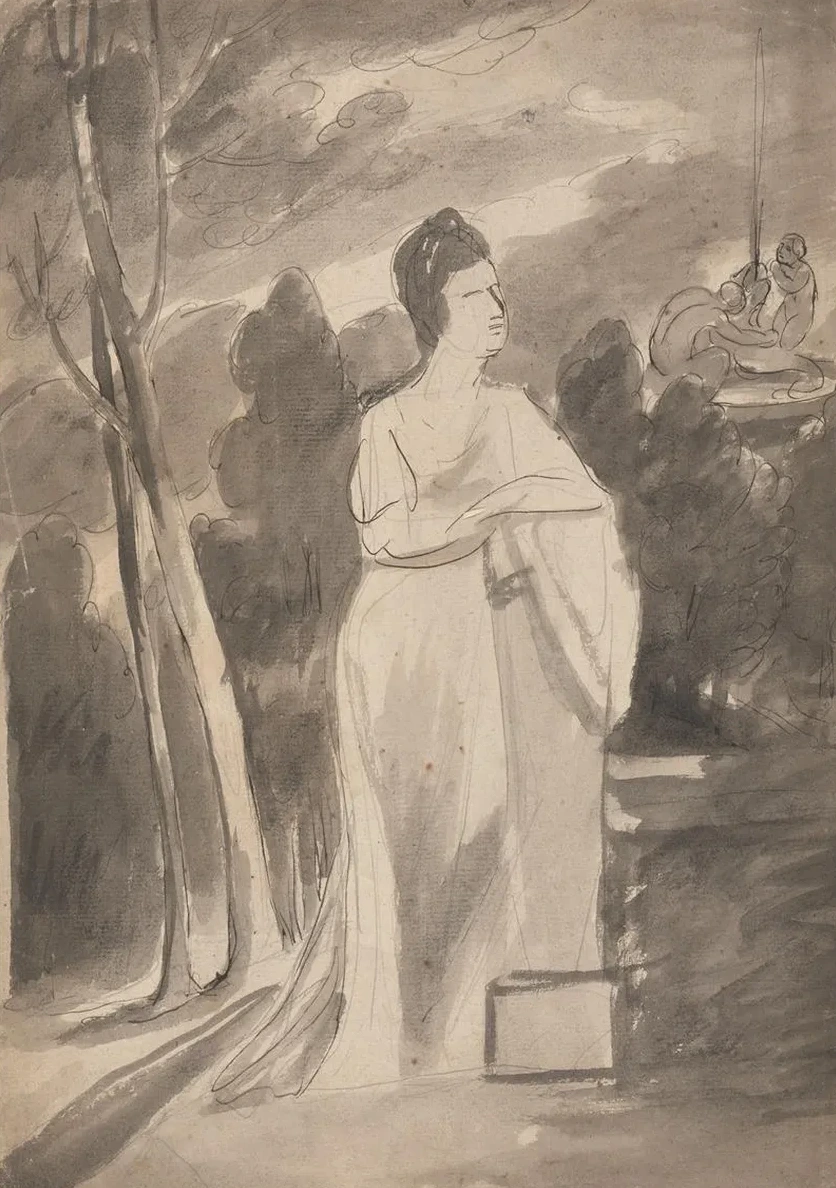 Woman at a Column