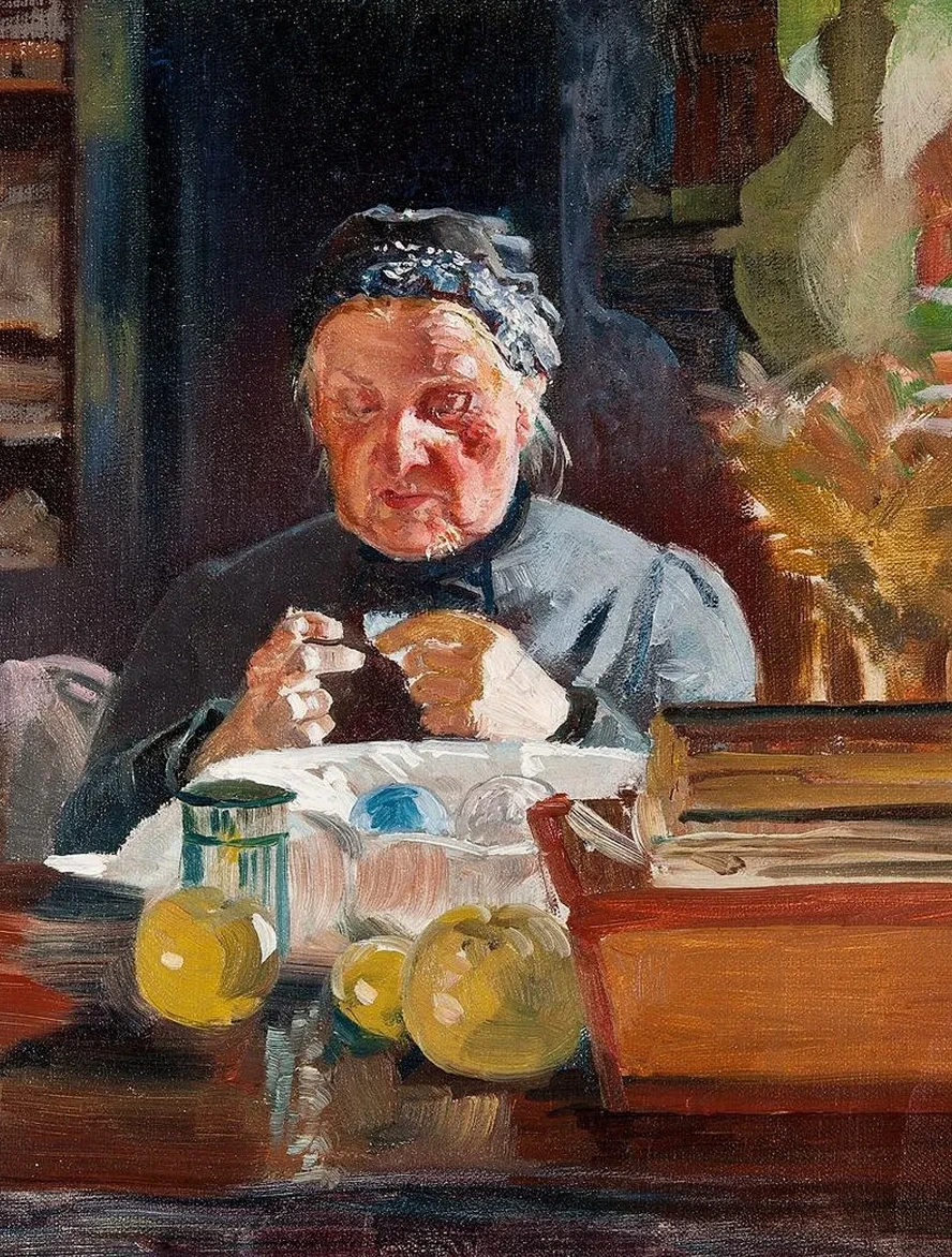 Woman at Table, Sketch