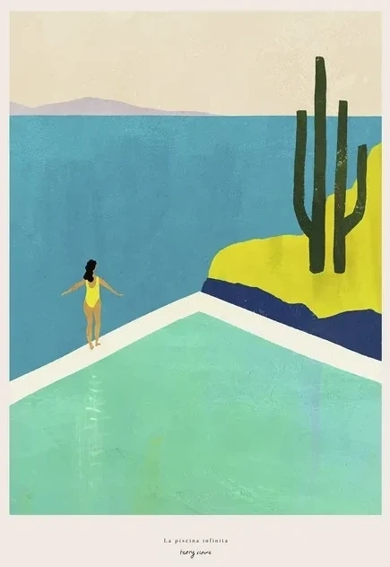 Woman by the Swimming Pool
