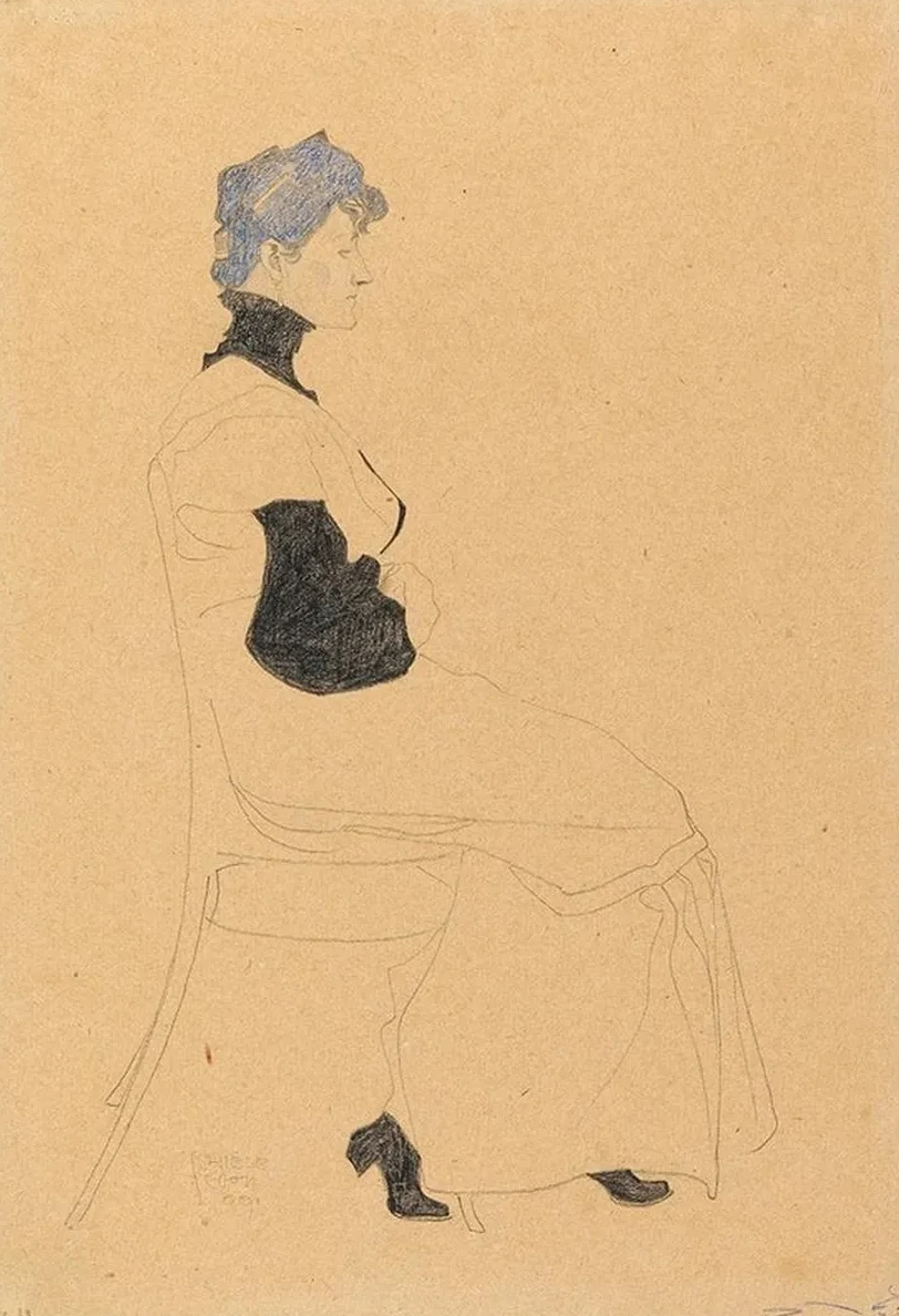 Woman in Profile, Seated in a Chair