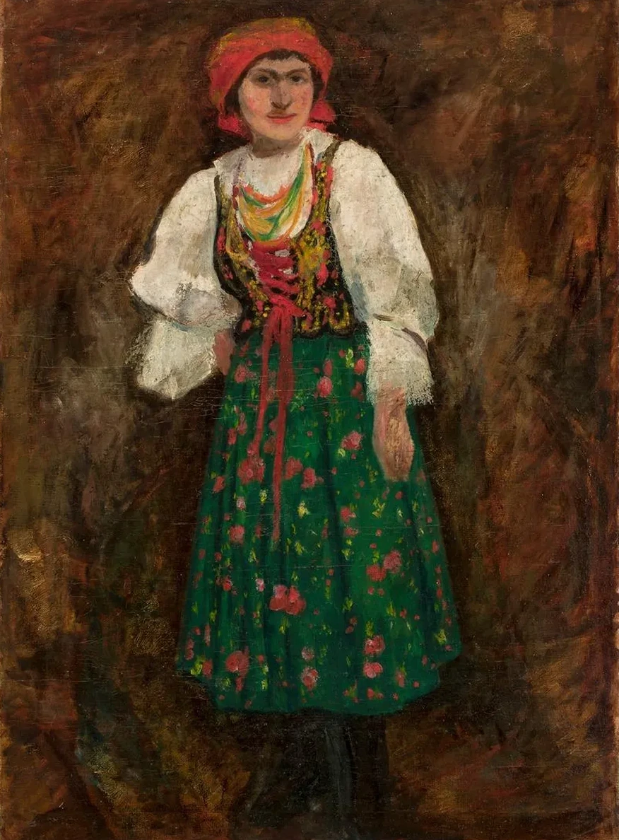 Woman in a Krak W Folk Costume