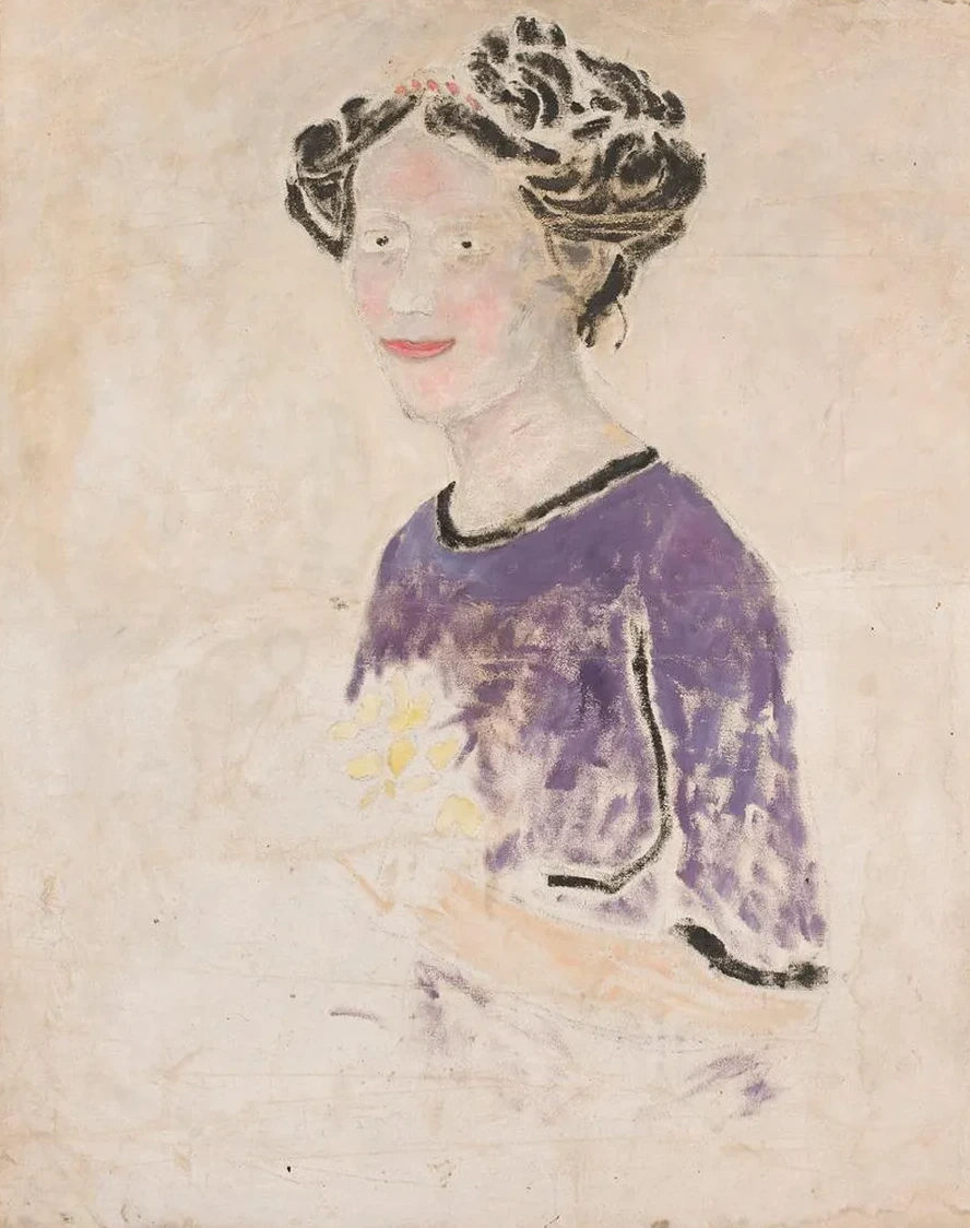 Woman in a Lilac Dress