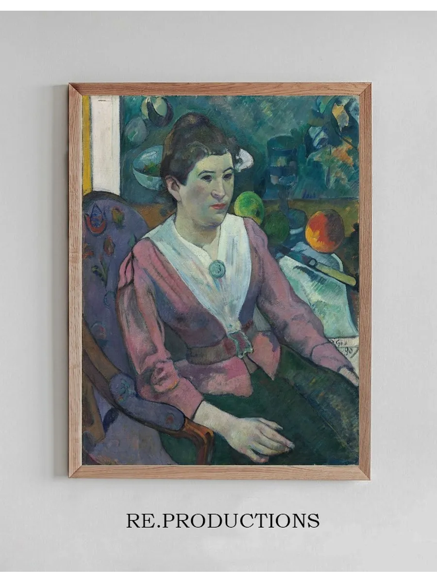 Woman in Front of a Still Life by Cezanne