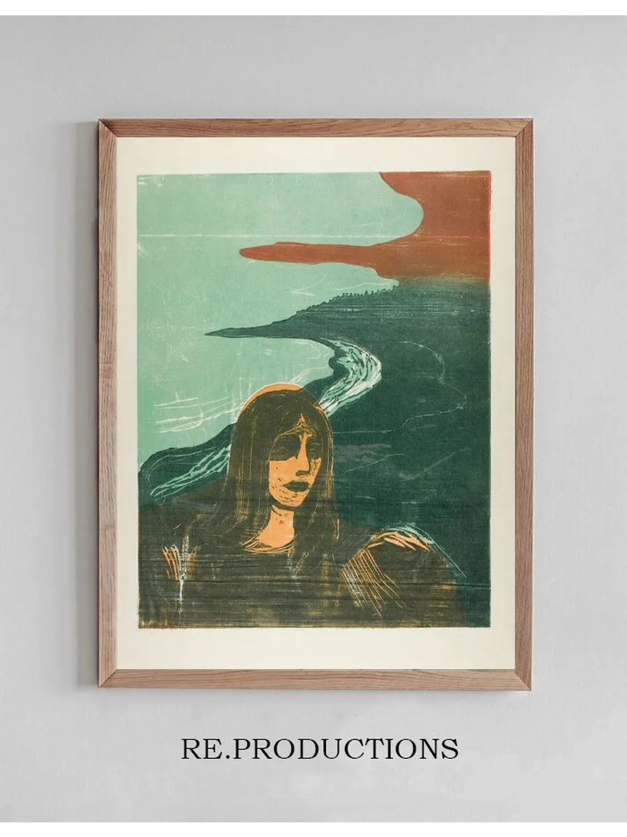 Woman's Head Against the Shore