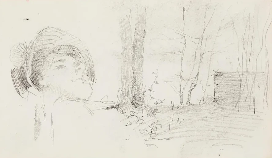 Woman's Head Landscape, Trees