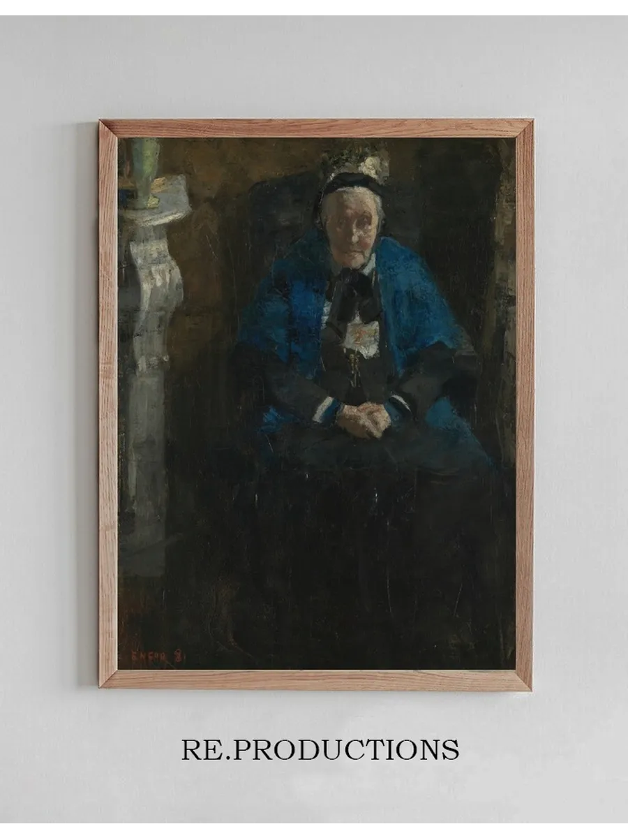 Woman with Blue Shawl