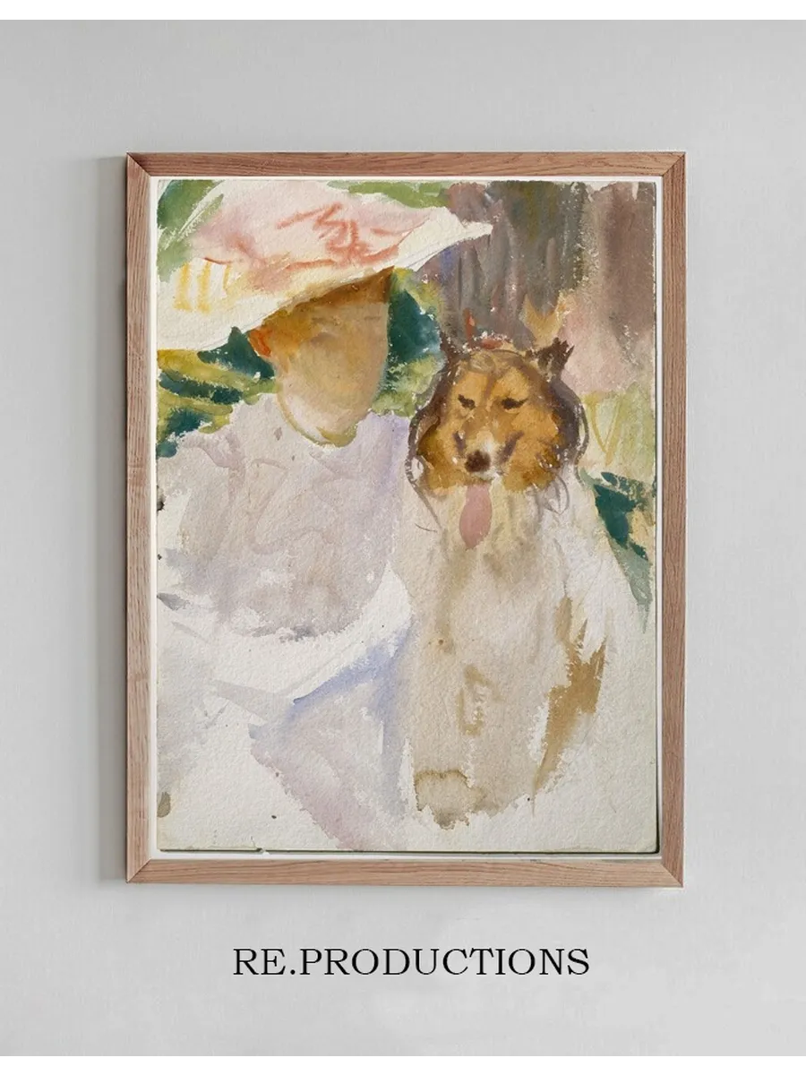 Woman with Collie