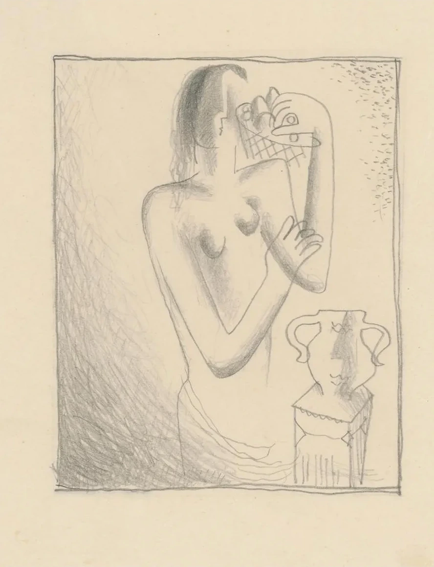 Woman with Fruit Basket on Her Shoulder