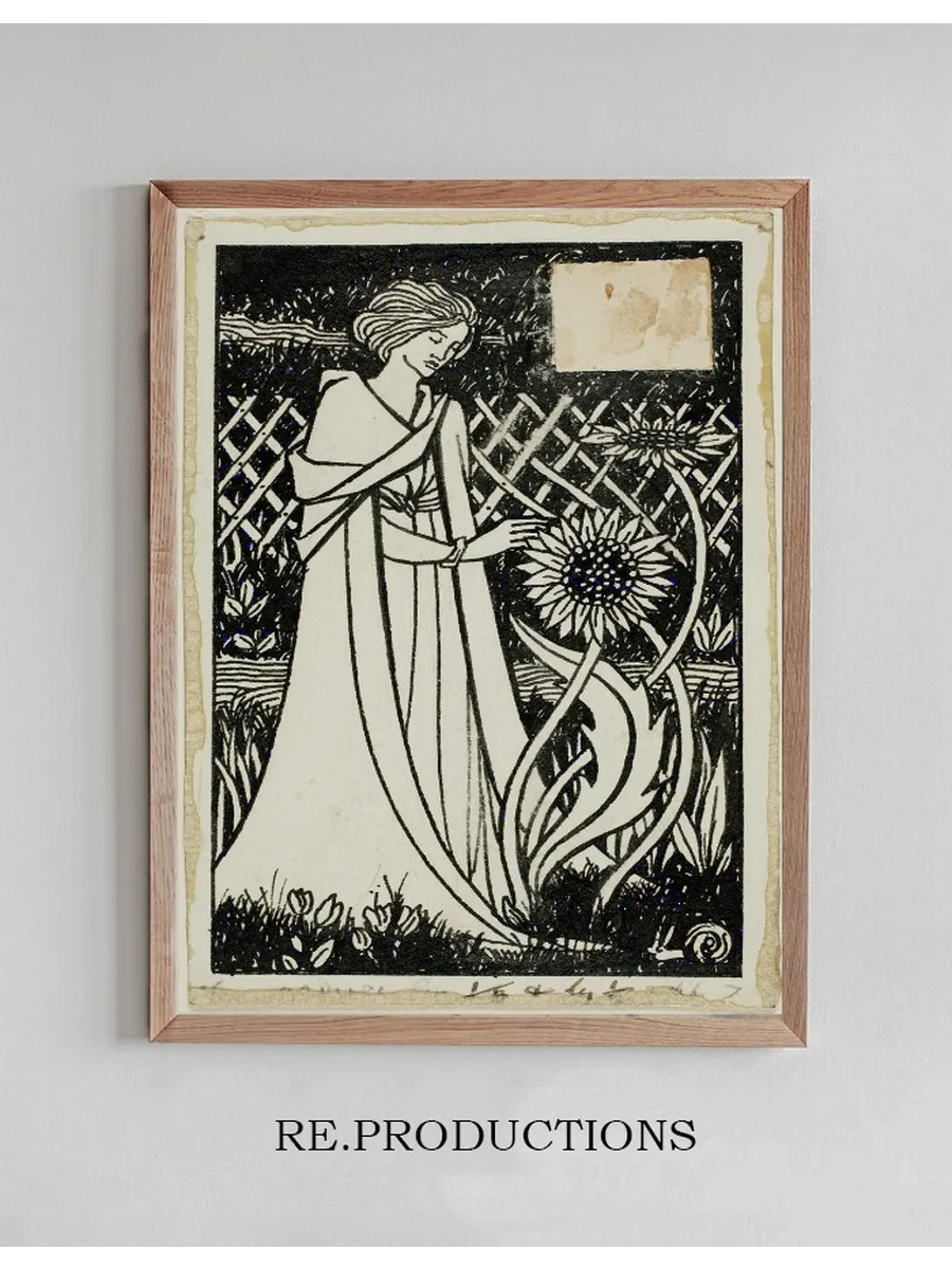 Woman with Sunflowers