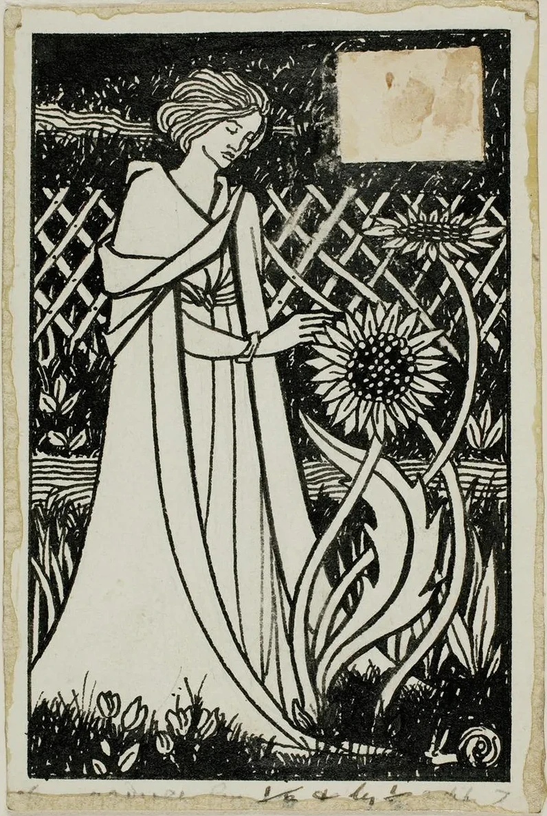 Woman with Sunflowers