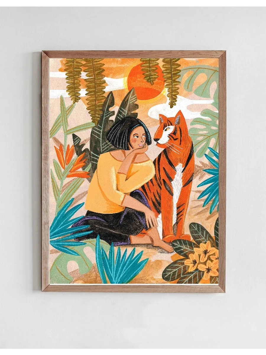 Woman with Tiger