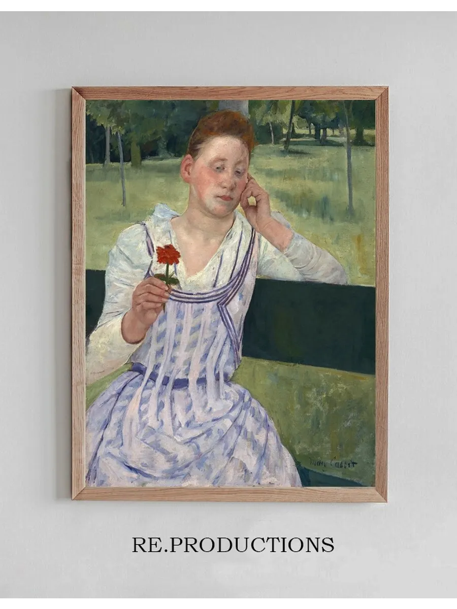 Woman with a Red Zinnia