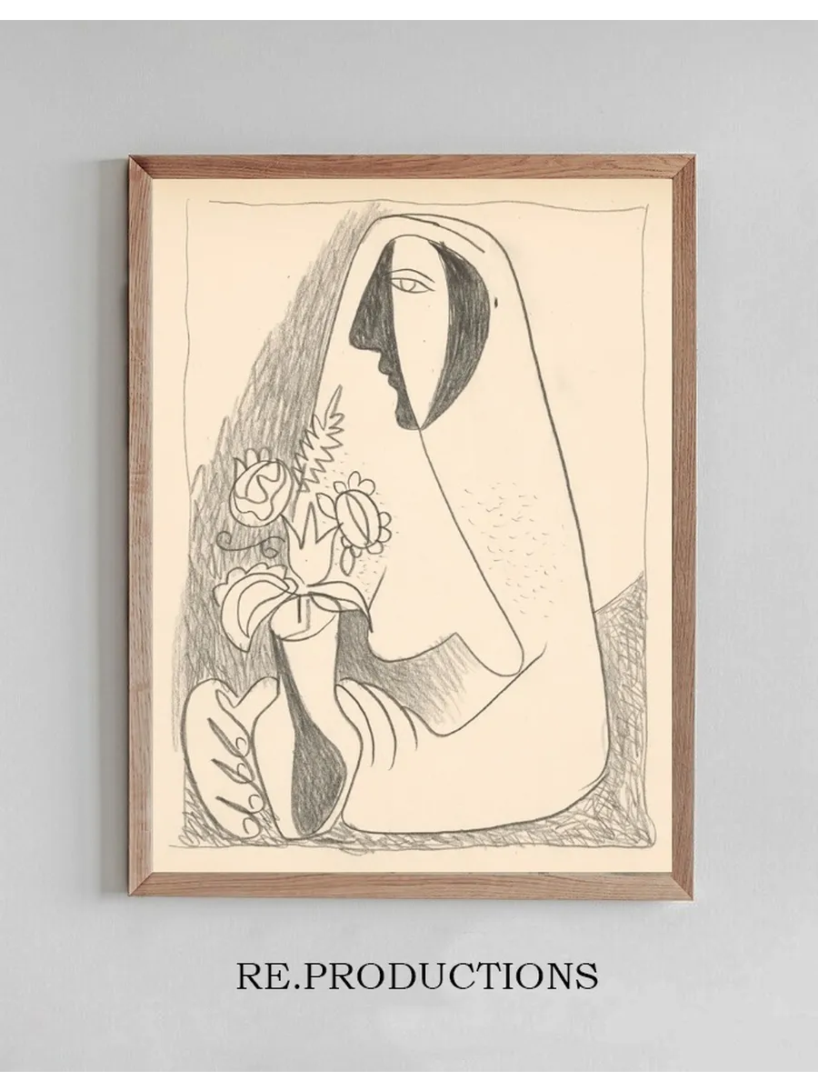 Woman with a Bouquet in a Vase