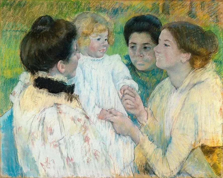 Women Admiring A Child
