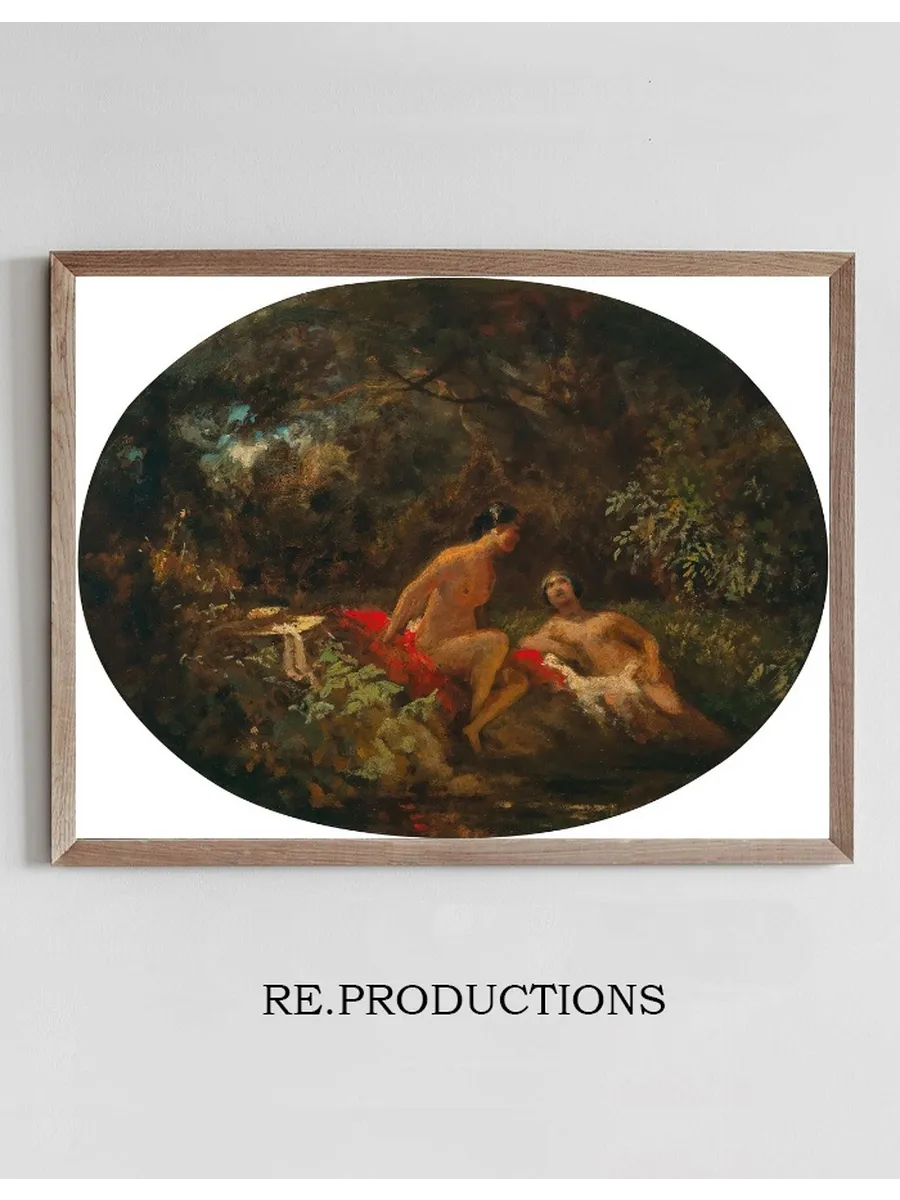 Women Bathing at a Forest Pond