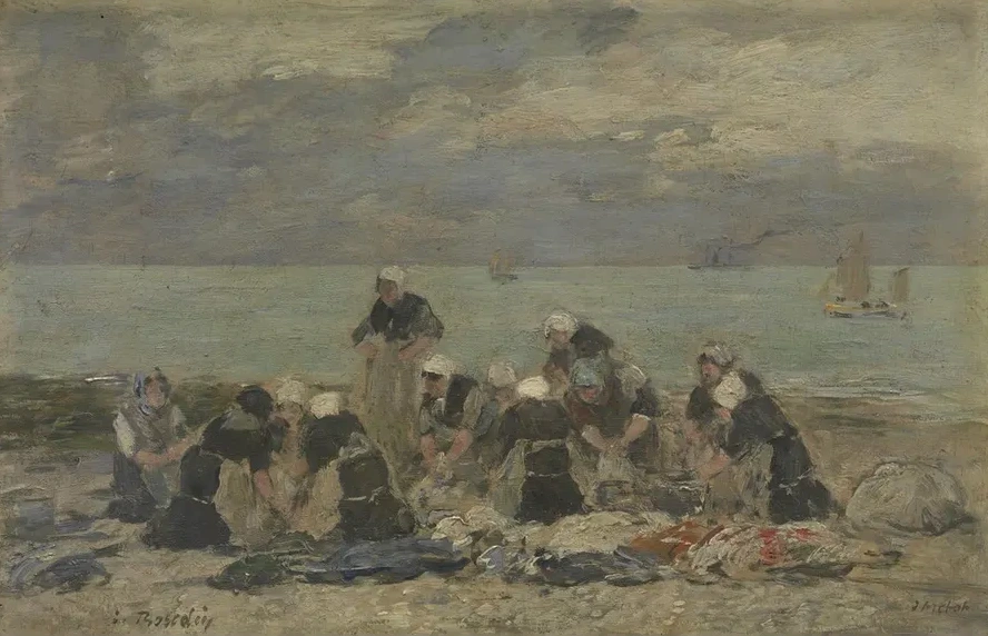 Women Washing Clothes at Tretat
