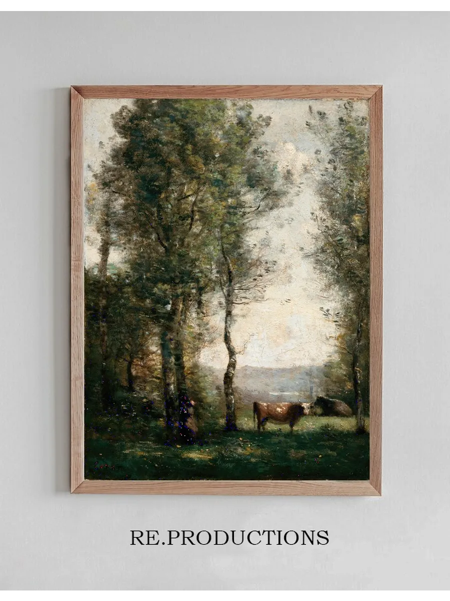 Wooded Landscape with Cows in a Clearing