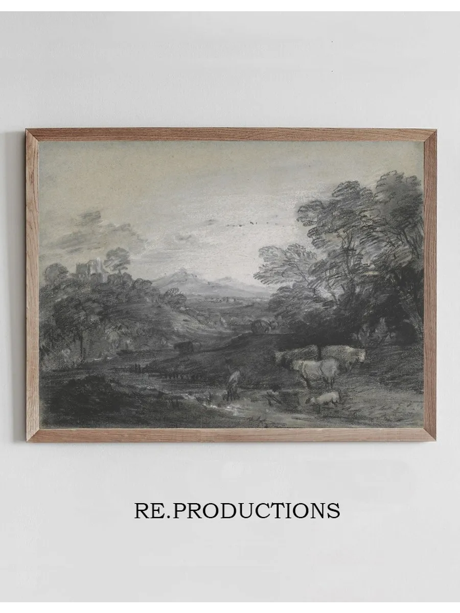 Wooded Landscape with Herdsmen and Cattle, Buildings on a Hill, and Rustic Lovers