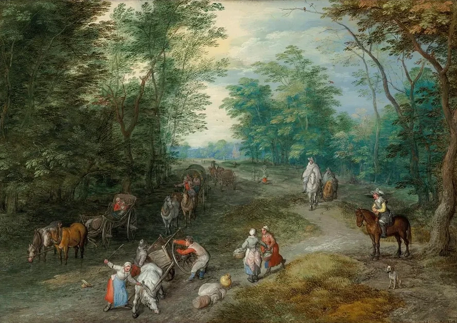 Wooded Landscape with Travellers