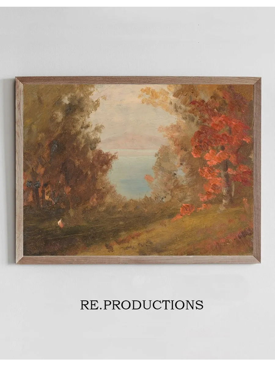 Woodland Scene in Autumn (Hudson, New York or Maine)