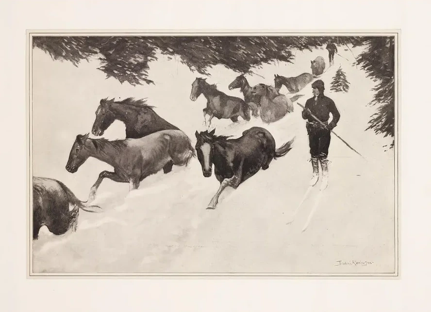 Working Snow - Bound Ponies Out of the Mountains