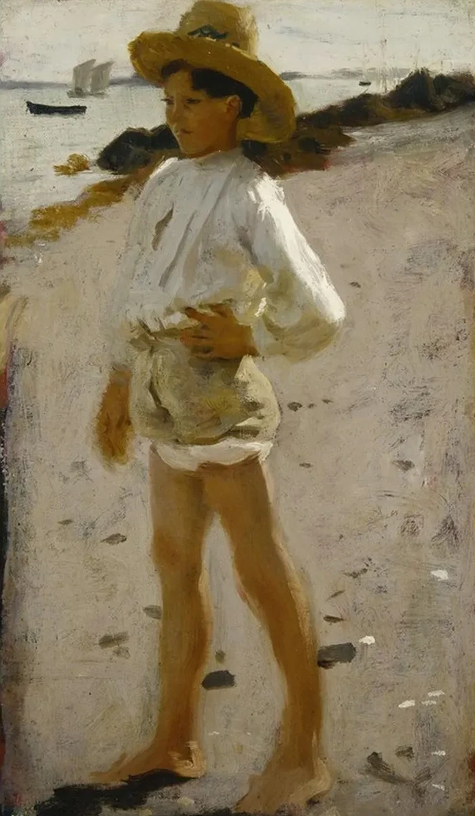 Young Boy on the Beach, Sketch for Oyster Gatherers of Cancale