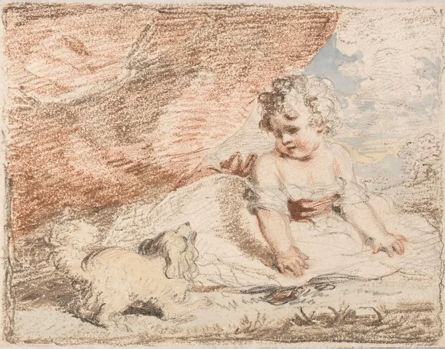 Young Child with Lap - Dog