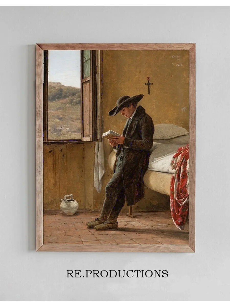 Young Clergyman Reading