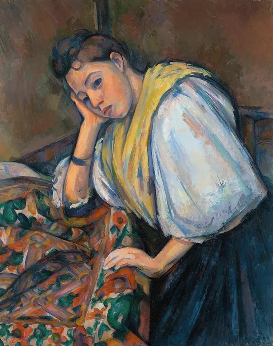 Young Italian Woman at a Table
