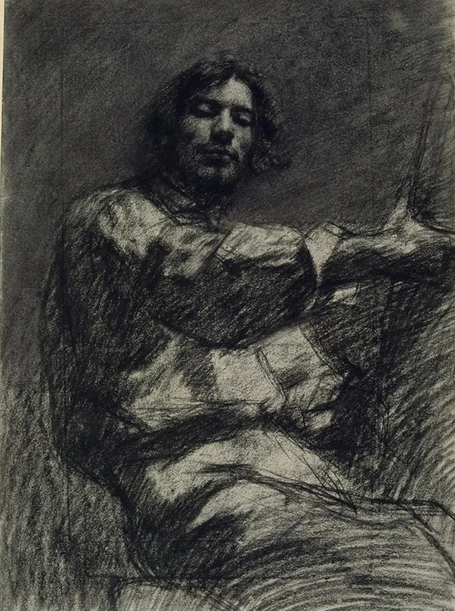 Young Man Sitting, Study. Self - Portrait known as At the Easel