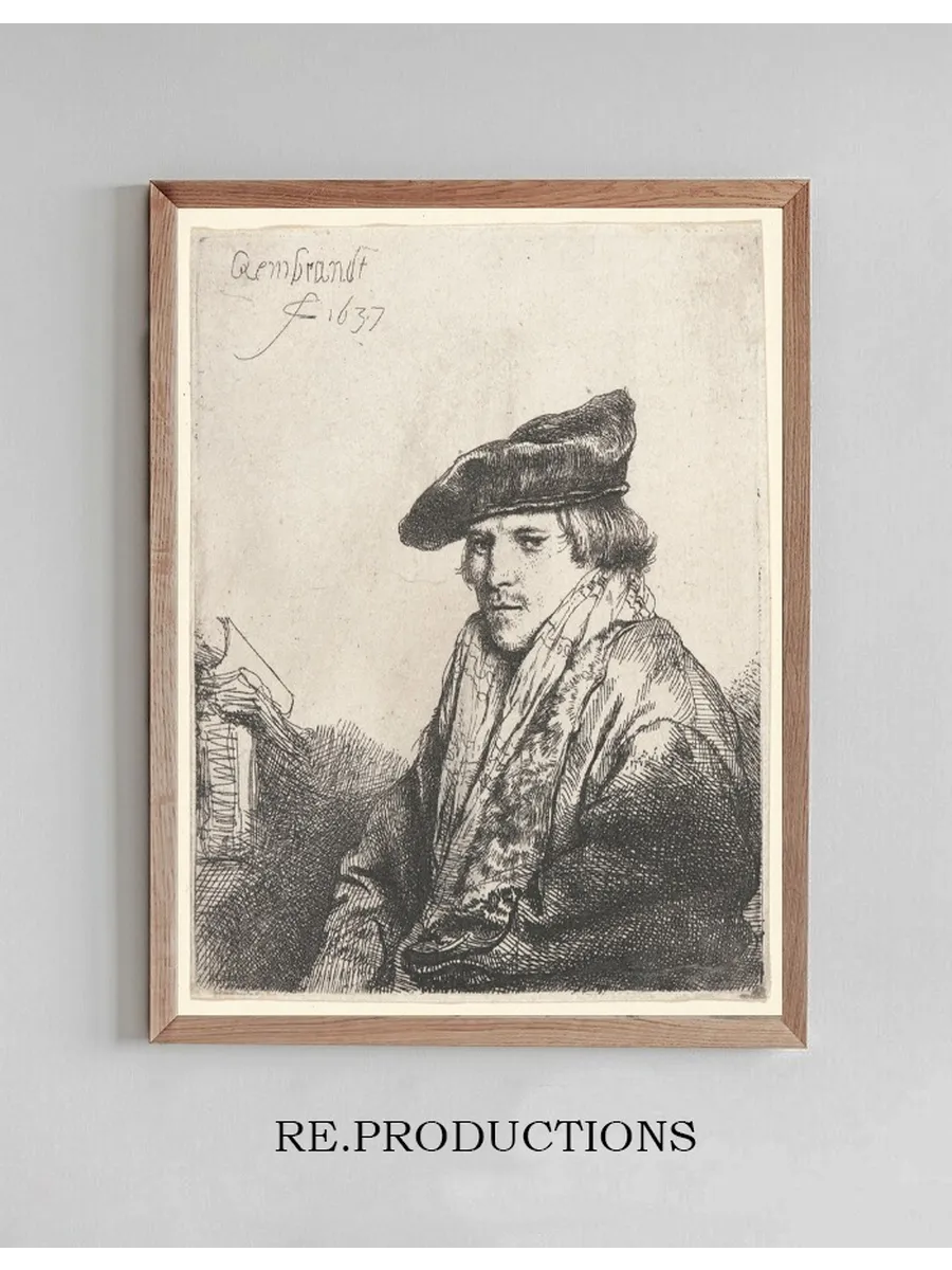 Young Man in Velvet Cap with Books beside Him