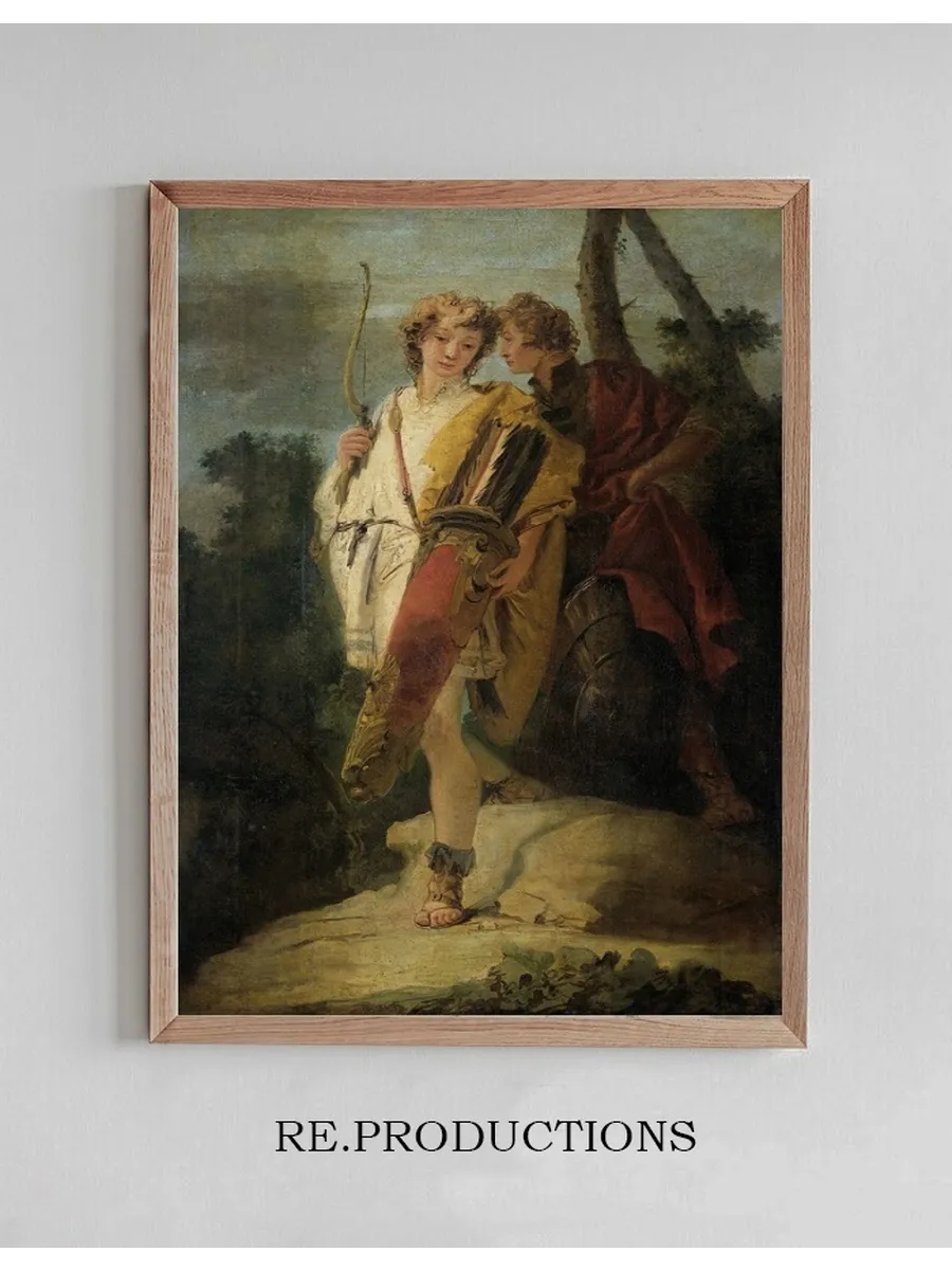 Young Man with Bow and Large Quiver and His Companion with a Shield