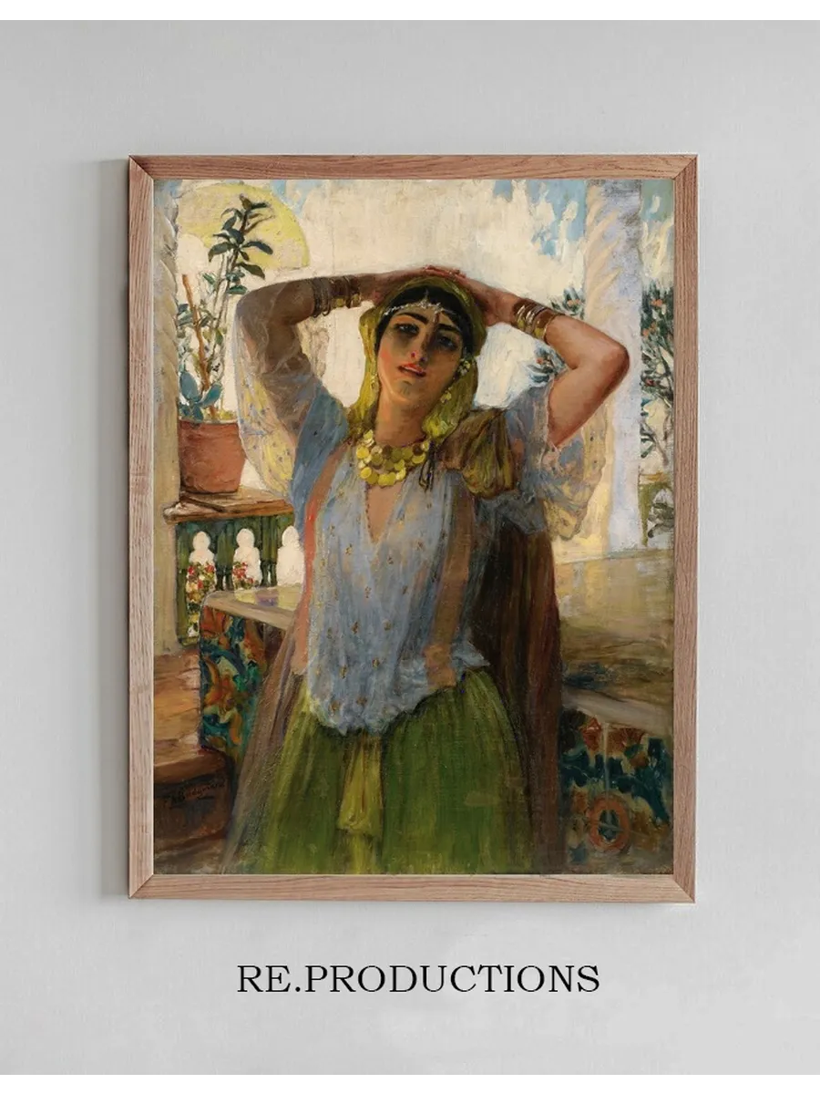 Young Oriental Woman On a Terrace
