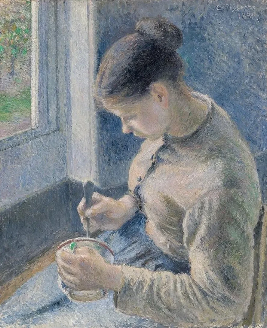 Young Peasant Having Her Coffee