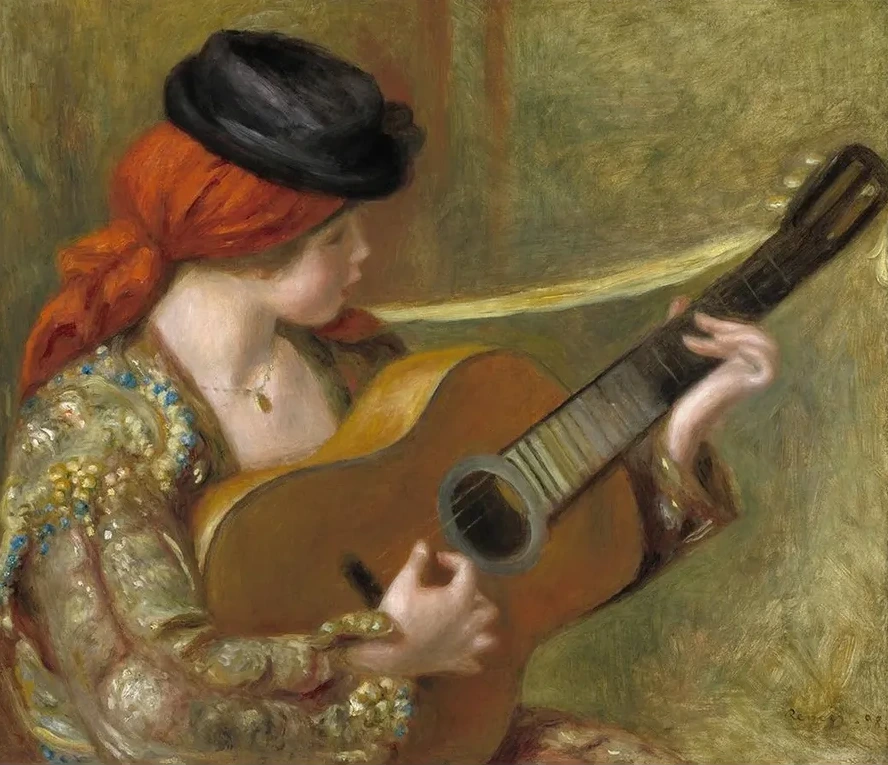 Young Spanish Woman with a Guitar