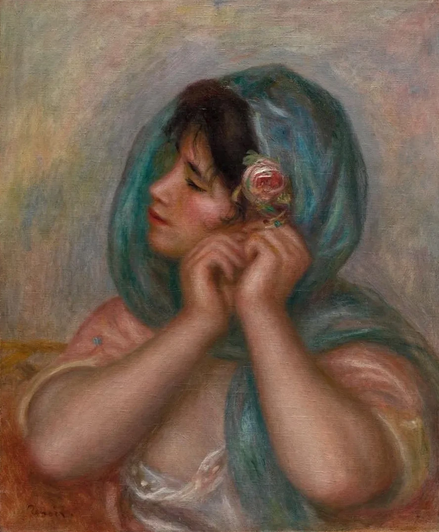 Young Woman Arranging Her Earring