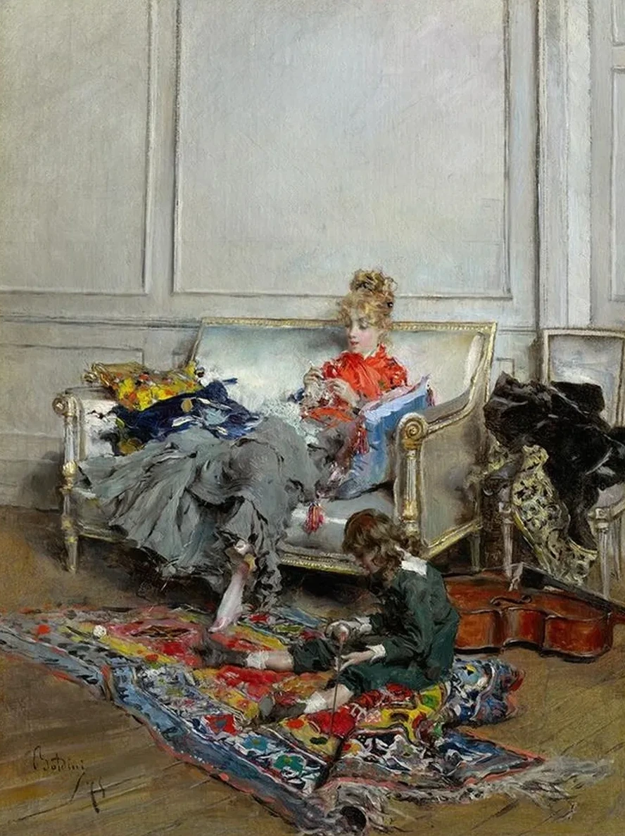 Young Woman Crocheting