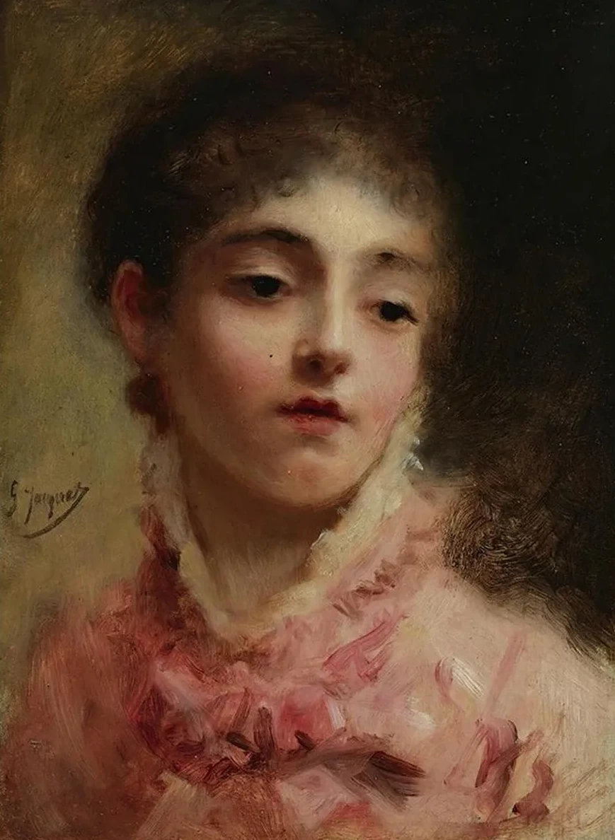 Young Woman In A Pink Dress
