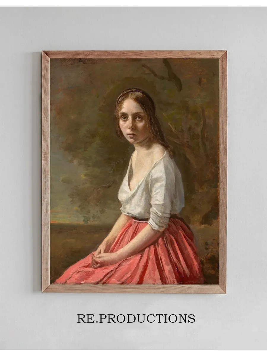 Young Woman In A Pink Skirt