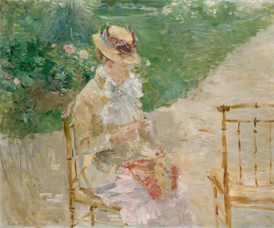 Young Woman Knitting