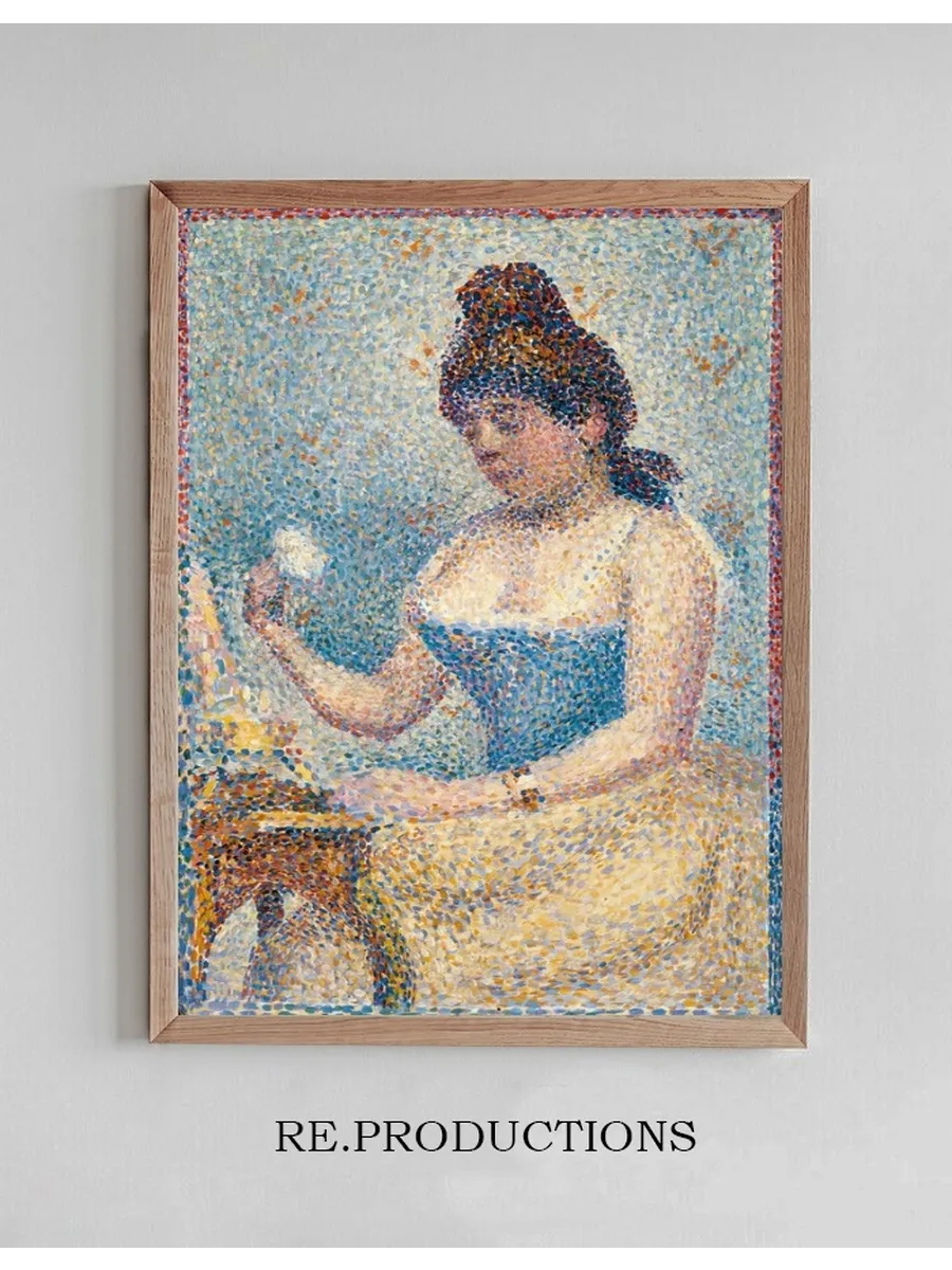 Young Woman Powdering Herself