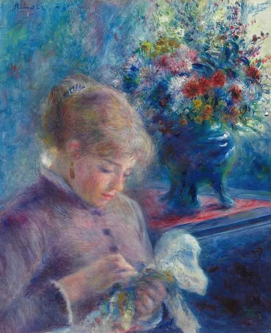 Young Woman Sewing