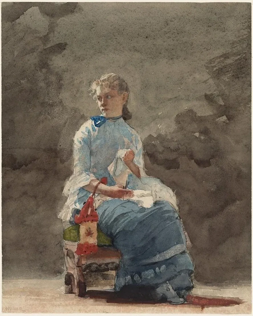 Young Woman Sewing
