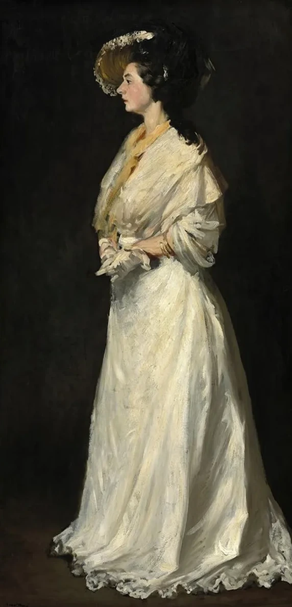 Young Woman in White